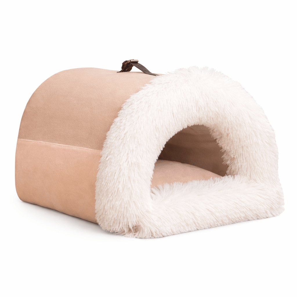 Paws Furfinity 1 50 x 40 x 34 cm / Brown Warm Plush Enclosed Pet Nest Bed