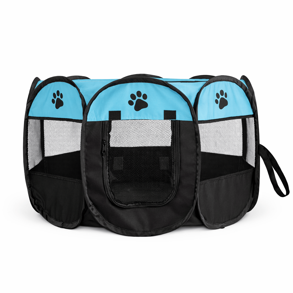 Paws Furfinity 1 90 x 90 x 60 / Blue Foldable Pet Playpen for Cats and Dogs