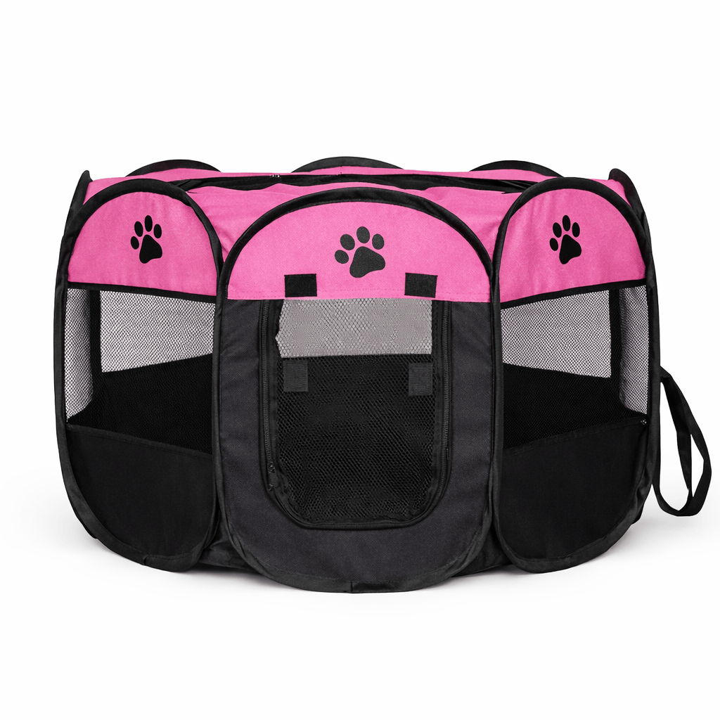 Paws Furfinity 1 90 x 90 x 60 / Pink Foldable Pet Playpen for Cats and Dogs