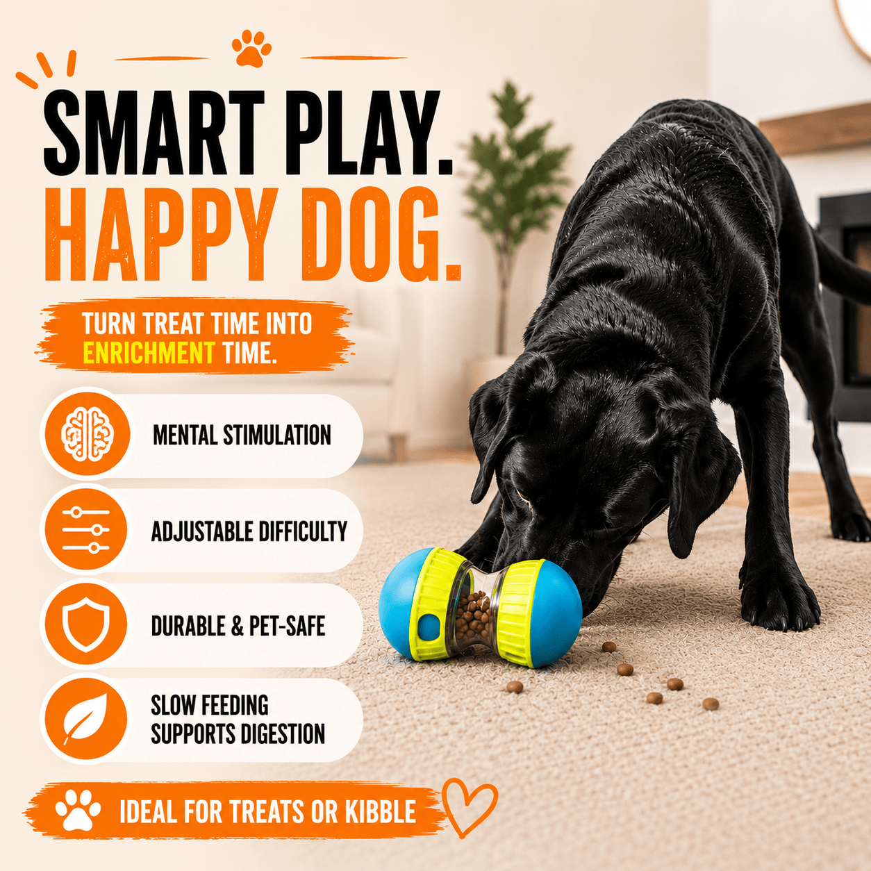 Paws Furfinity 1 Adjustable Treat Dispensing Dog Toy