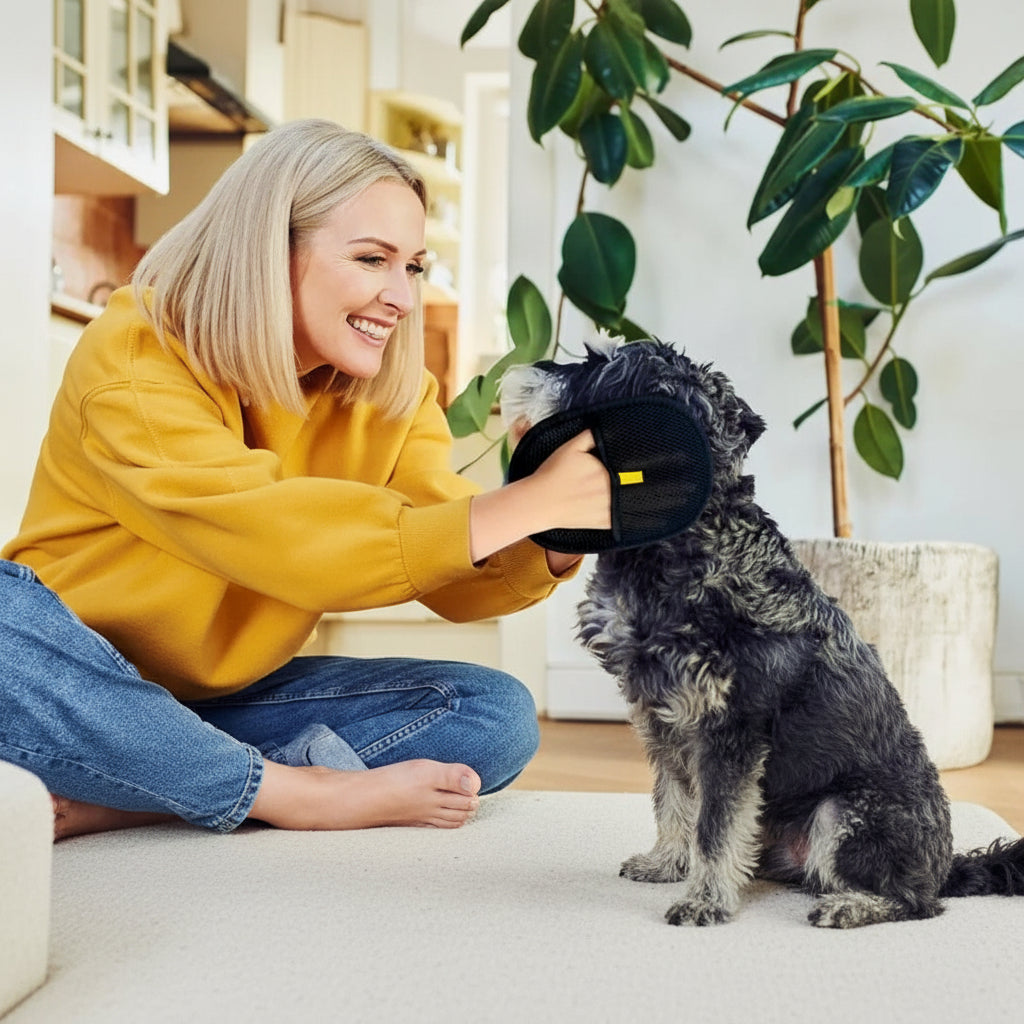 Paws Furfinity 1 Black Pet Hair Remover Grooming Glove