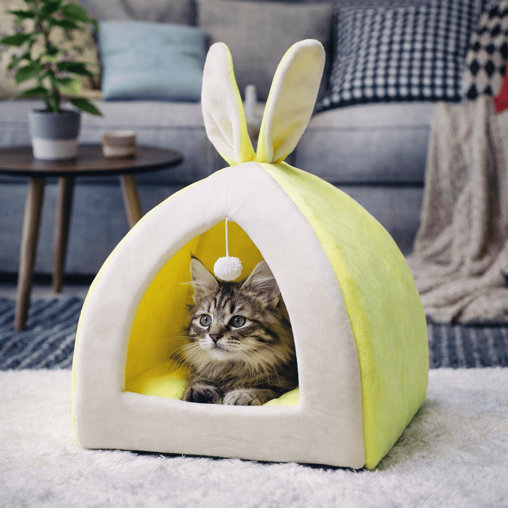 Paws Furfinity 1 Cozy Enclosed Cat House Bed