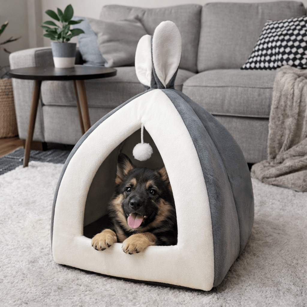 Paws Furfinity 1 Cozy Enclosed Cat House Bed