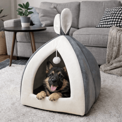 Paws Furfinity 1 Cozy Enclosed Cat House Bed