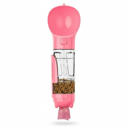 Paws Furfinity 1 Pink / 500ml with food box Portable Dog Water Bottle with Food Box (500 ml)