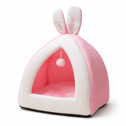 Paws Furfinity 1 Pink / L Cozy Enclosed Cat House Bed