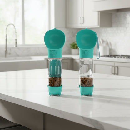 Paws Furfinity 1 Portable Dog Water Bottle with Food Box (500 ml)