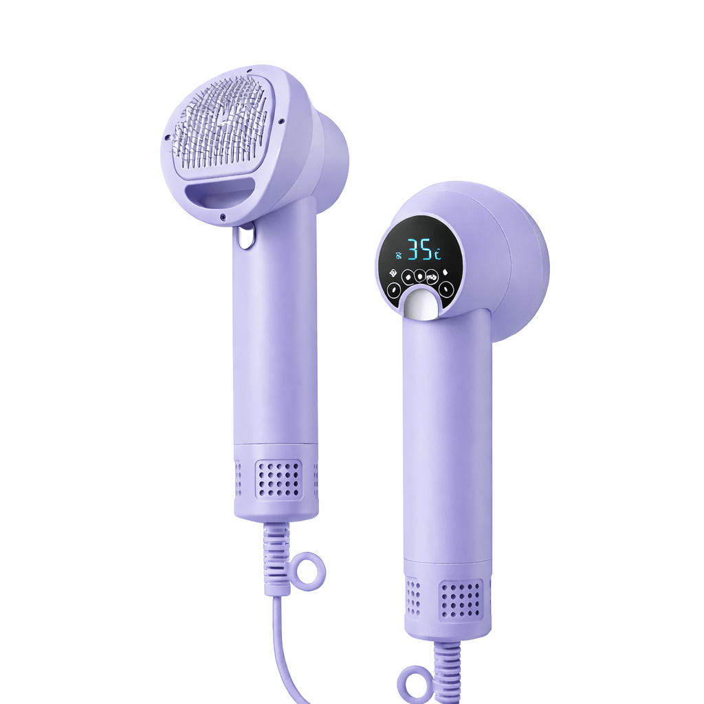 Paws Furfinity 1 Purple / Two Pin Adapter (RSA) Portable Pet Grooming Hair Dryer