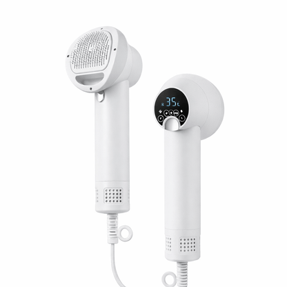 Paws Furfinity 1 White / Two Pin Adapter (RSA) Portable Pet Grooming Hair Dryer