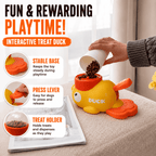 Paws Furfinity 1 Yellow Interactive Duck Treat Dispensing Toy